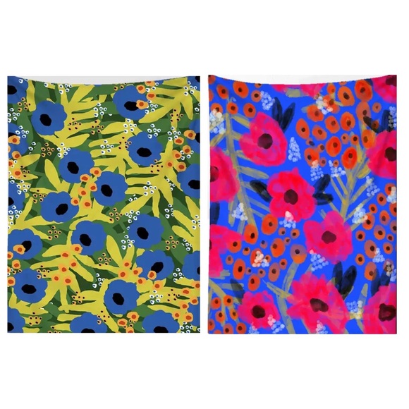 Set of 2 wall tapestries bohemian floral wall - Picture 4 of 4